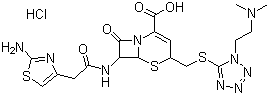 头孢替安盐酸盐分子结构 (CAS 66309-69-1)