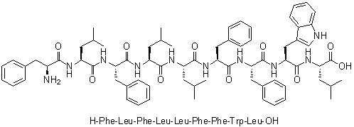 L-苯丙氨酰-L-亮氨酰-L-苯丙氨酰-L-亮氨酰-L-亮氨酰-L-苯丙氨酰-L-苯丙氨酰-L-色氨酰-L-亮氨酸分子结构 (CAS 663163-39-1)