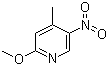 2-甲氧基-4-甲基-5-硝基吡啶分子结构 (CAS 6635-90-1)