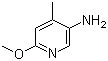 5-氨基-2-甲氧基-4-甲基吡啶分子结构 (CAS 6635-91-2)
