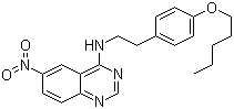 CAS 登录号：663597-19-1, 6-硝基-N-[2-[4-(戊氧基)苯基]乙基]-4-喹唑啉胺