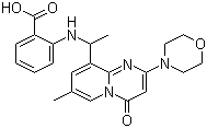 2-[[1-[7-甲基-2-(吗啉-4-基)-4-氧代-4H-吡啶并[1,2-a]嘧啶-9-基]乙基]氨基]苯甲酸分子结构 (CAS 663620-70-0)