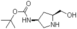 structure of CAS# 663948-85-4, [(3S,5S)-5-(羟甲基)-3-吡咯烷基]氨基甲酸叔丁酯