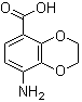 structure of CAS# 66411-22-1, 8-Amino-1,4-benzodioxan-5-carboxylic acid