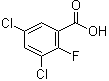 3,5-二氯-2-氟苯甲酸分子结构 (CAS 665022-07-1)