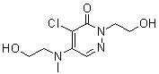 4-氯-2-(2-羟基乙基)-5-[(2-羟基乙基)甲基氨基]-3(2H)-哒嗪酮分子结构 (CAS 66597-68-0)