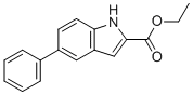 乙基5-苯基-1H-吲哚-2-羧酸酯分子结构 (CAS 66616-69-1)