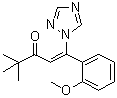 CAS 登录号：66627-72-3, 1-(2-甲氧基苯基)-4,4-二甲基-1-(1H-1,2,4-三唑-1-基)-1-戊烯-3-酮