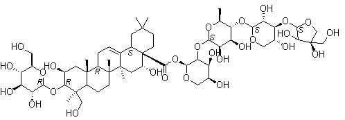 远志皂苷 D分子结构 (CAS 66663-91-0)
