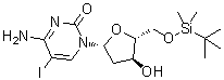 2'-脱氧-5'-O-[(叔丁基)二甲基硅烷基]-5-碘胞苷分子结构 (CAS 666848-11-9)
