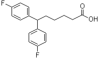 CAS 登录号：667936-71-2, 6,6-二(4-氟苯基)己酸