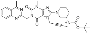CAS # 668273-74-3, Linagliptin Impurity S, Tert-butyl (s)-(1-(7-(but-2-yn-1-yl)-3-methyl-1-((4-methylquinazolin-2-yl)methyl)-2,6-dioxo-2,3,6,7-tetrahydro-1h-purin-8-yl)piperidin-3-yl)carbamate