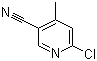 structure of CAS# 66909-35-1, 2-氯-4-甲基吡啶-5-甲腈