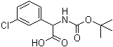 structure of CAS# 669713-92-2, 3-氯-alpha-[叔丁氧羰基氨基]苯乙酸