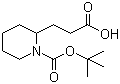 1-叔丁氧羰基-2-哌啶丙酸分子结构 (CAS 669713-96-6)