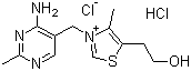 Thiamine hydrochloride molecular structure (CAS 67-03-8)
