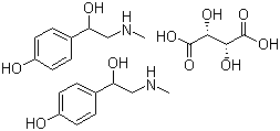 CAS # 67-04-9, Synephrine tartrate, Bis[(+/-)-(beta,4-dihydroxyphenethyl)methylammonium] [R-(R*,R*)]-tartrate