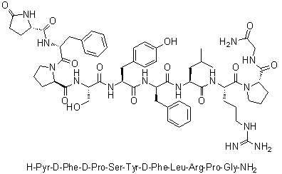 CAS # 67019-15-2, 2-D-Phenylalanine-3-D-proline-6-D-phenylalanine-luteinizing hormone-releasing factor (swine)