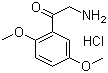2-氨基-1-(2,5-二甲氧基苯基)乙酮盐酸盐分子结构 (CAS 671224-08-1)