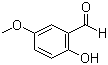 structure of CAS# 672-13-9, 2-Hydroxy-5-methoxybenzaldehyde