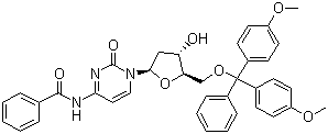 5'-O-(4,4'-二甲氧基三苯基)-N(4)-苯甲酰基-2'-脱氧胞苷分子结构 (CAS 67219-55-0)