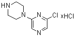 2-氯-6-(1-哌嗪基)吡嗪盐酸盐分子结构 (CAS 67250-10-6)