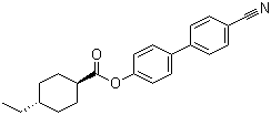 structure of CAS# 67284-56-4, 反式-4-乙基环己烷甲酸 4'-氰基[1,1'-联苯]-4-酯