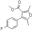 CAS # 672930-43-7, 4-(4-Fluorophenyl)-2,5-dimethyl-3-furancarboxylic acid methyl ester