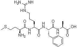 structure of CAS# 67368-29-0, L-蛋氨酰-L-精氨酰-L-苯丙氨酰-L-丙氨酸