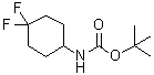 structure of CAS# 675112-67-1, (4,4-二氟环己基)氨基甲酸叔丁酯