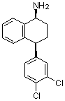 (1S,4S)-4-(3,4-二氯苯基)-1,2,3,4-四氢-1-萘胺盐酸盐分子结构 (CAS 675126-10-0)