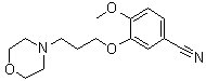4-甲氧基-3-[3-(4-吗啉基)丙氧基]苯甲腈分子结构 (CAS 675126-28-0)