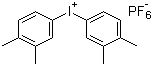双(3,4-二甲基苯基)碘鎓六氟磷酸盐分子结构 (CAS 67578-25-0)