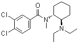 structure of CAS# 67579-76-4, 反式-3,4-二氯-N-[2-(二乙基氨基)环己基]-N-甲基苯甲酰胺