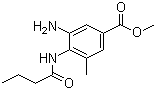 3-甲基-4-丁酰氨基-5-氨基苯甲酸甲酯分子结构 (CAS 675882-71-0)