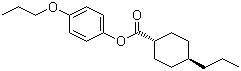 反式-4-丙基环己基甲酸 4-丙氧基苯酯分子结构 (CAS 67589-40-6)