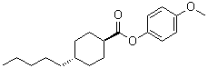 4-甲氧基苯基 反式-4-戊基环己烷羧酸酯分子结构 (CAS 67589-52-0)