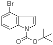 structure of CAS# 676448-17-2, 4-溴吲哚-1-羧酸叔丁酯