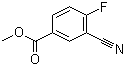 3-氰基-4-氟苯甲酸甲酯分子结构 (CAS 676602-31-6)