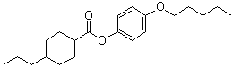 CAS 登录号：67679-52-1, 4-丙基环己烷羧酸 4-(戊氧基)苯基酯