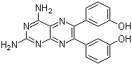 3,3'-(2,4-二氨基-6,7-蝶啶二基)二苯酚分子结构 (CAS 677297-51-7)