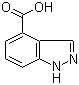 1H-吲唑-4-羧酸分子结构 (CAS 677306-38-6)