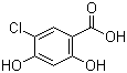 CAS # 67828-44-8, 5-Chloro-2,4-dihydroxybenzoic acid, 5-Chloro-beta-resorcylic acid , 2,4-Dihydroxy-5-chlorobenzoic acid