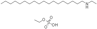 N-乙基-1-十八烷胺硫酸乙酯盐分子结构 (CAS 67874-03-7)