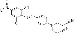 CAS 登录号：67923-43-7, 分散黄 163, 3,3'-[[4-[(2,6-二氯-4-硝基苯基)偶氮]苯基]亚氨]二丙腈