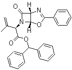 (2R)-3-甲基-2-[(1R,5S)-3-苯基-7-氧代-4-氧杂-2,6-二氮杂双环[3,2,0]庚-2-烯-6-基]-3-丁烯酸二苯甲酯分子结构 (CAS 67977-61-1)