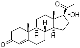 CAS # 68-96-2, Hydroxyprogesterone, 17a-Hydroxyprogesterone, 4-Pregnen-17a-ol-3,20-dione, 17a-Hydroxypregn-4-ene-3,20-dione