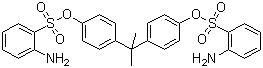 structure of CAS# 68015-60-1, 2-Aminobenzenesulfonic acid (1-methylethylidene)di-4,1-phenylene ester