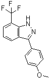 3-(4-甲氧基苯基)-7-(三氟甲基)-1H-吲唑分子结构 (CAS 680611-14-7)