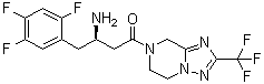 CAS # 681249-41-2, 7-[(3R)-3-Amino-1-oxo-4-(2,4,5-trifluorophenyl)butyl]-5,6,7,8-tetrahydro-2-(trifluoromethyl)-[1,2,4]triazolo[1,5-a]pyrazine